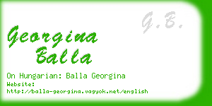 georgina balla business card